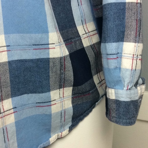 JMS Woman’s Blue Plaid Long Sleeve Shirt Sz 26/28W - Picture 4 of 6